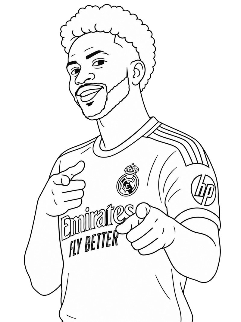 Vinícius Júnior Desenho para Colorir Vinícius Júnior Desenho para Colorir