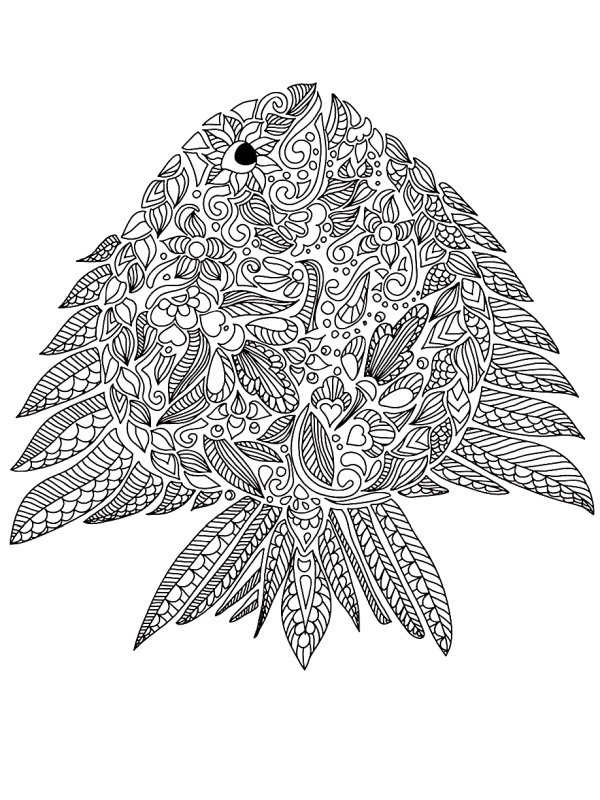 Peixe para adultos Desenho para Colorir Peixe para adultos Desenho para Colorir