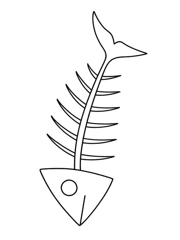 Espinha de peixe Desenho para Colorir Espinha de peixe Desenho para Colorir