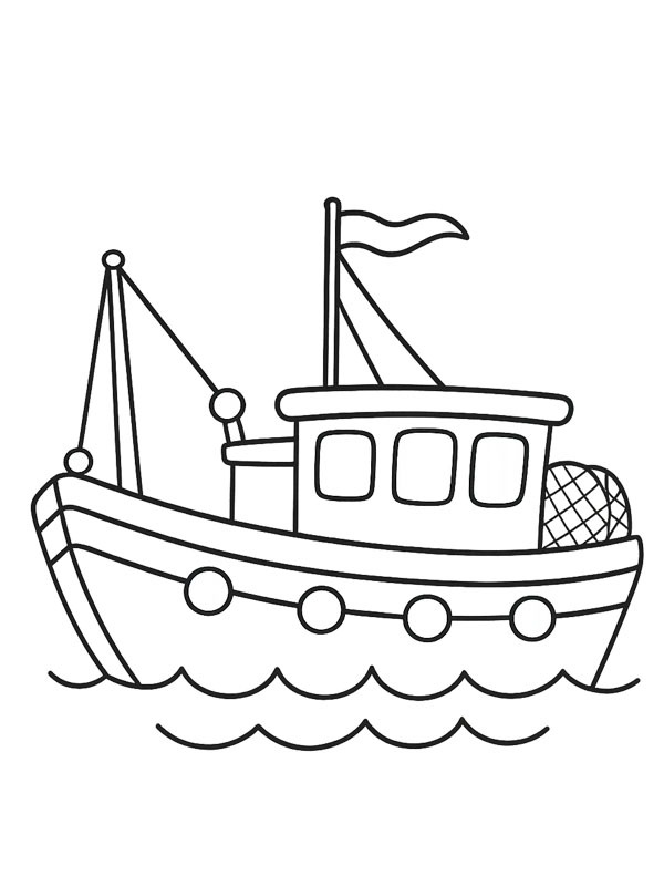 Barco de pesca Desenho para Colorir Barco de pesca Desenho para Colorir