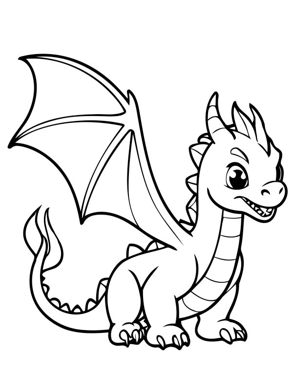 Dragão voador Desenho para Colorir Dragão voador Desenho para Colorir