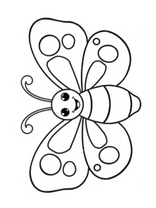 Borboleta simples Desenho para Colorir Borboleta simples Desenho para Colorir