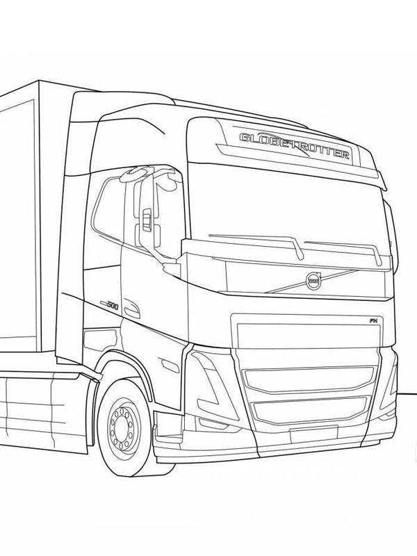 Volvo Globetrotter Desenho para Colorir Volvo Globetrotter Desenho para Colorir