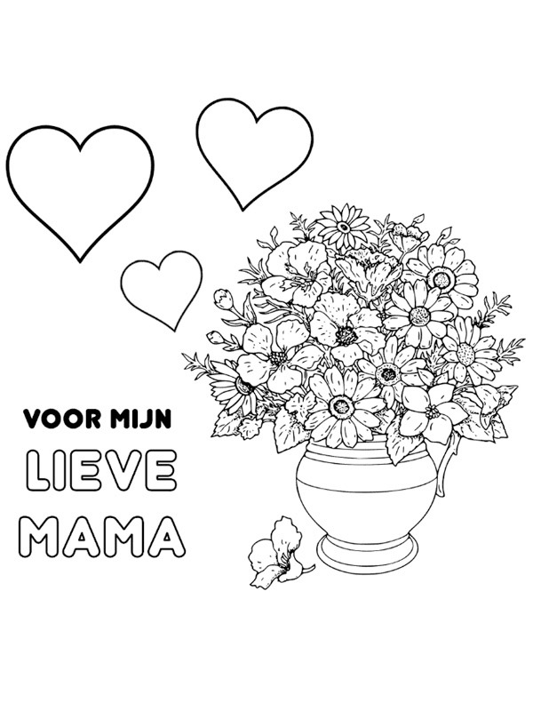 Para minha mamãe querida Desenho para Colorir Para minha mamãe querida Desenho para Colorir