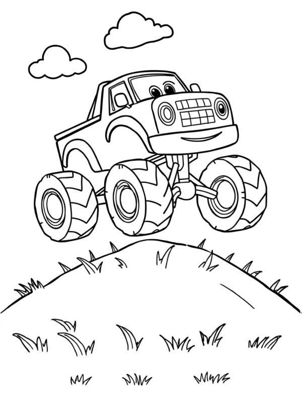 Caminhão monstro feliz Desenho para Colorir Caminhão monstro feliz Desenho para Colorir