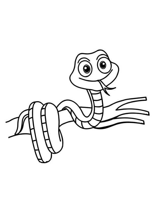 Cobra feliz Desenho para Colorir Cobra feliz Desenho para Colorir