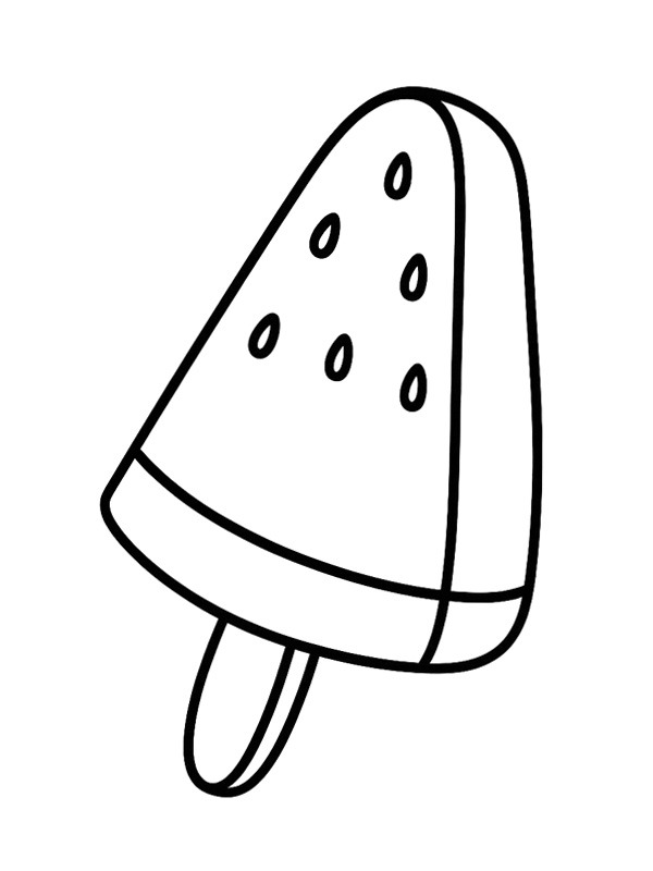 Picolé de melancia Desenho para Colorir Picolé de melancia Desenho para Colorir