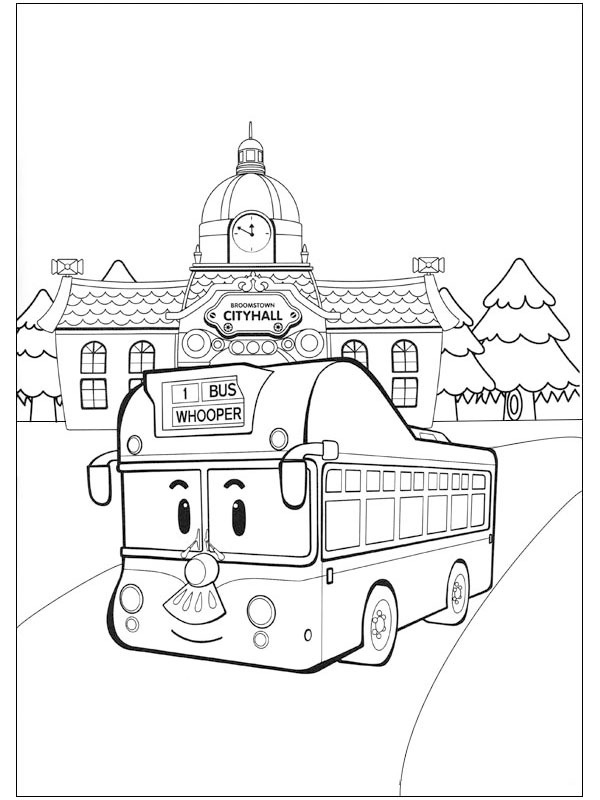 Bussie (Robocar Poli) Desenho para Colorir Bussie (Robocar Poli) Desenho para Colorir