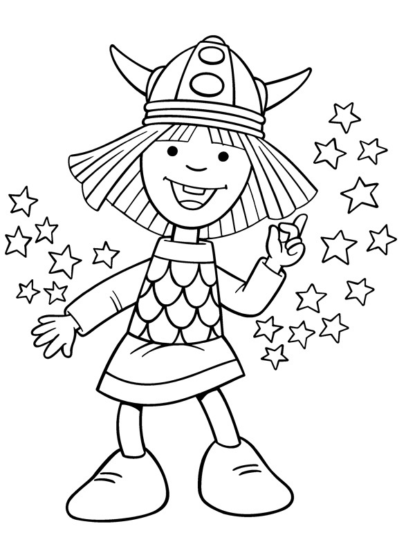 Vickie, o Viking Desenho para Colorir Vickie, o Viking Desenho para Colorir