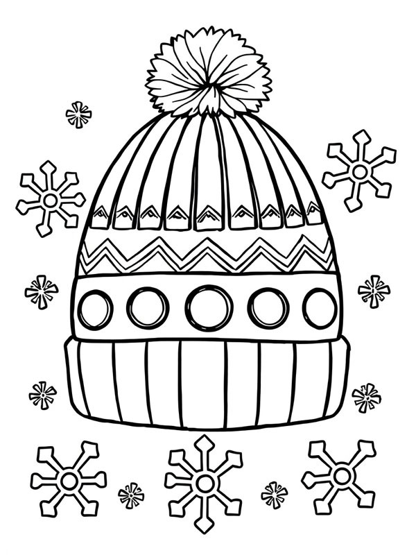 Gorro de inverno Desenho para Colorir Gorro de inverno Desenho para Colorir