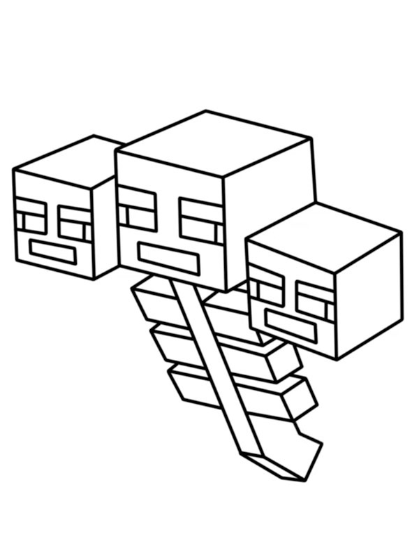 Wither (Minecraft) Desenho para Colorir Wither (Minecraft) Desenho para Colorir