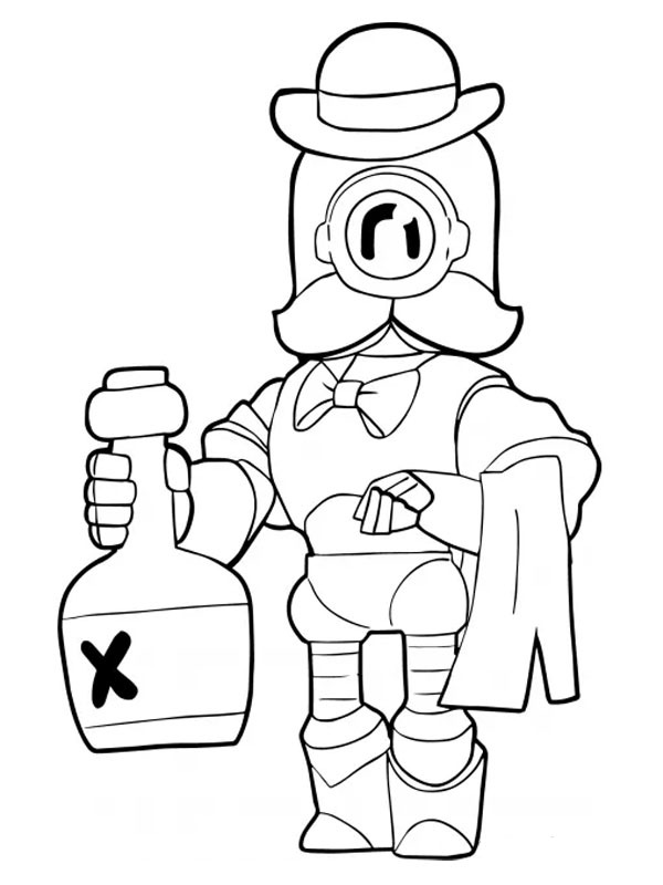 Mago Barley (Brawl Stars) Desenho para Colorir Mago Barley (Brawl Stars) Desenho para Colorir