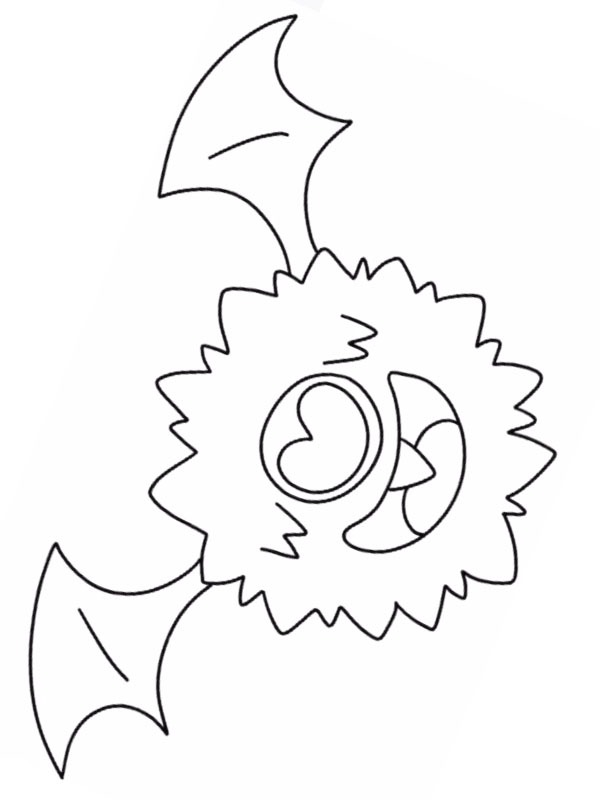 Woobat (Pokémon) Desenho para Colorir Woobat (Pokémon) Desenho para Colorir