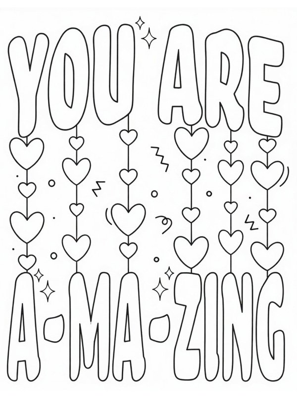 You Are Amazing Desenho para Colorir
