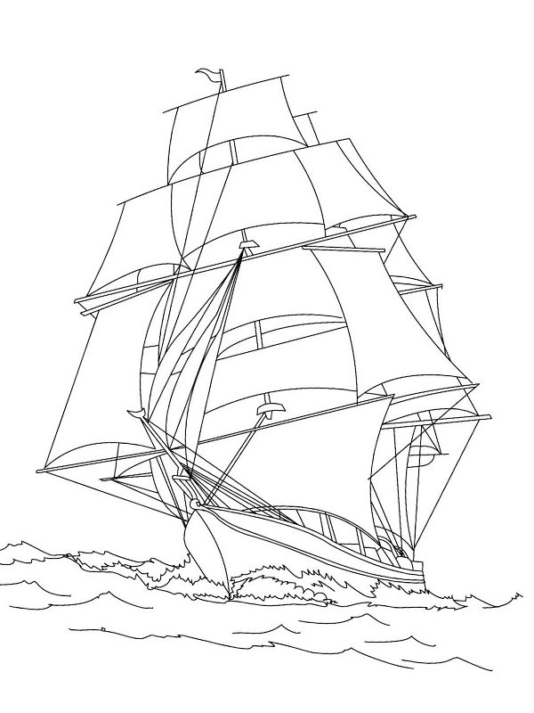 Veleiro Desenho para Colorir Veleiro Desenho para Colorir