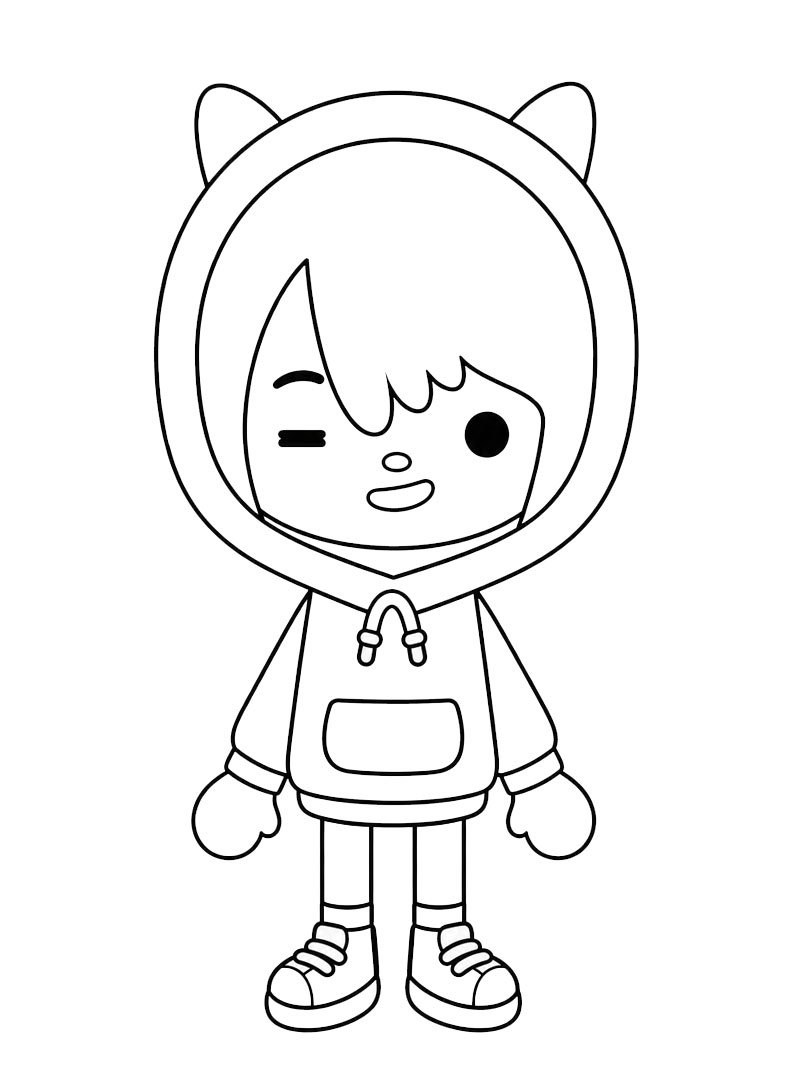 Zeke (Toca Boca) Desenho para Colorir