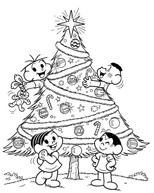 Desenhos de Árvore de Natal para Imprimir e Colorir