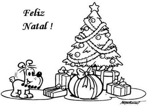 Natal: Desenhos de Arvores para Colorir