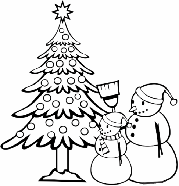 Desenho Boneco de Neve de Natal para Colorir - Desenho para Colorir