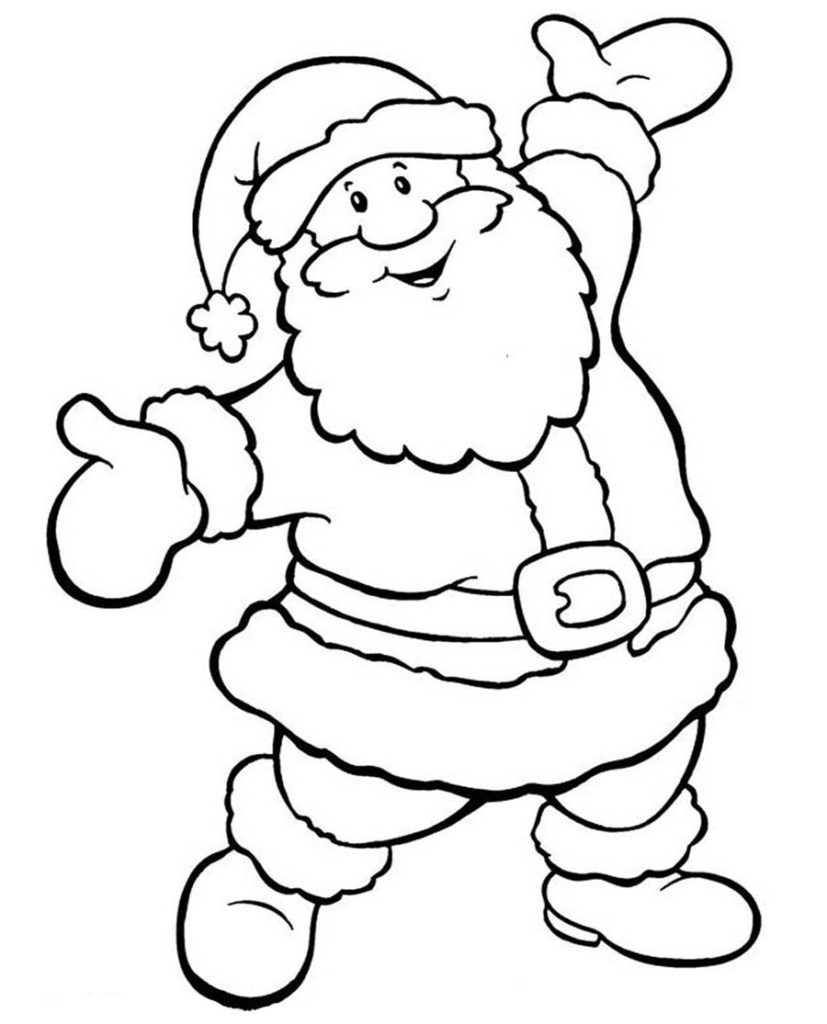 Desenhos do Papai Noel para Imprimir e Colorir