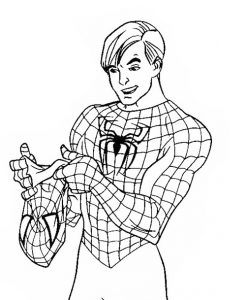 Desenho para Colorir do Homem Aranha - Desenho para Colorir