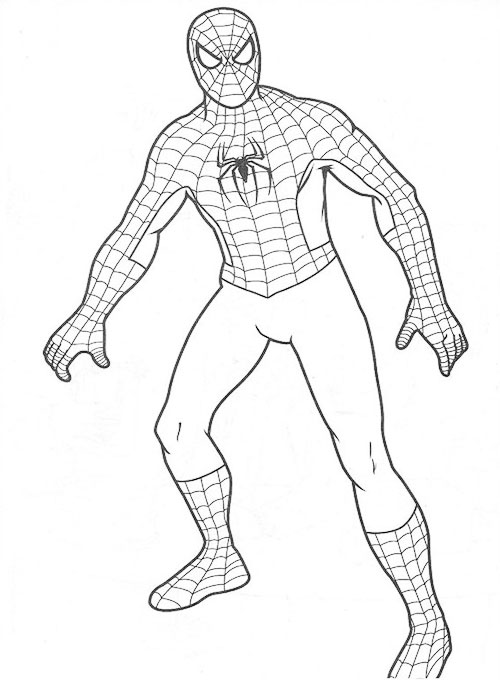Desenho Personagem Homem Aranha Desenho para Colorir