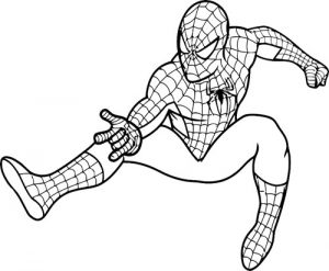 Desenho para Colorir do Homem Aranha - Desenho para Colorir