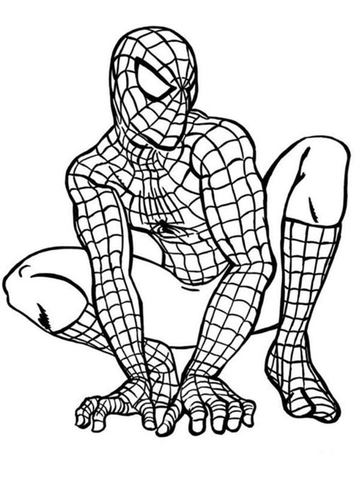 Desenho para Colorir do Homem Aranha - Desenho para Colorir