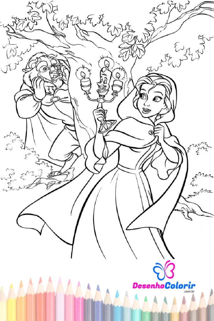 Princesas Disney - Desenho para Colorir