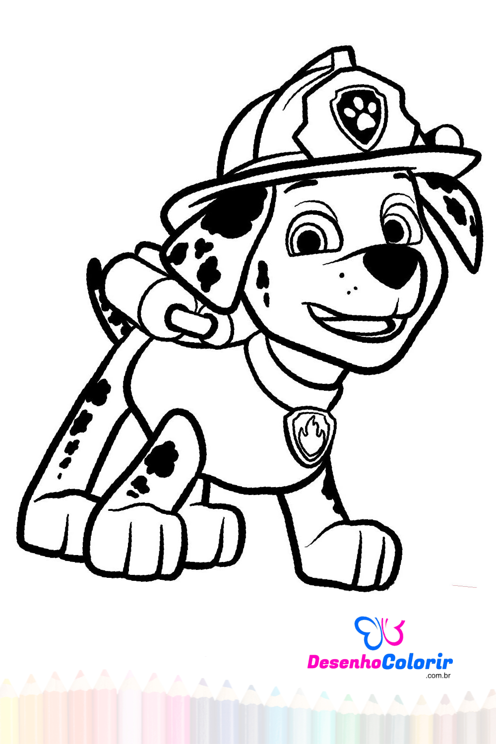 Desenho para Colorir Patrulha Canina - Desenho para Colorir