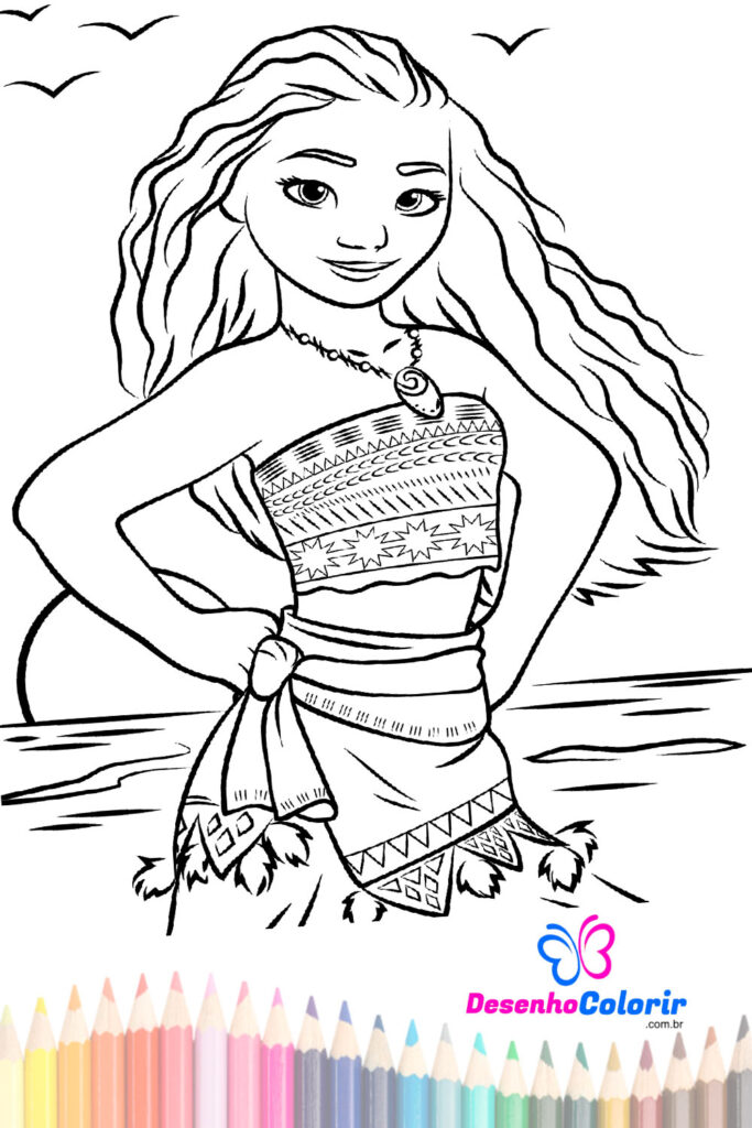 Desenho para Colorir Princesas da Disney - Desenho para Colorir