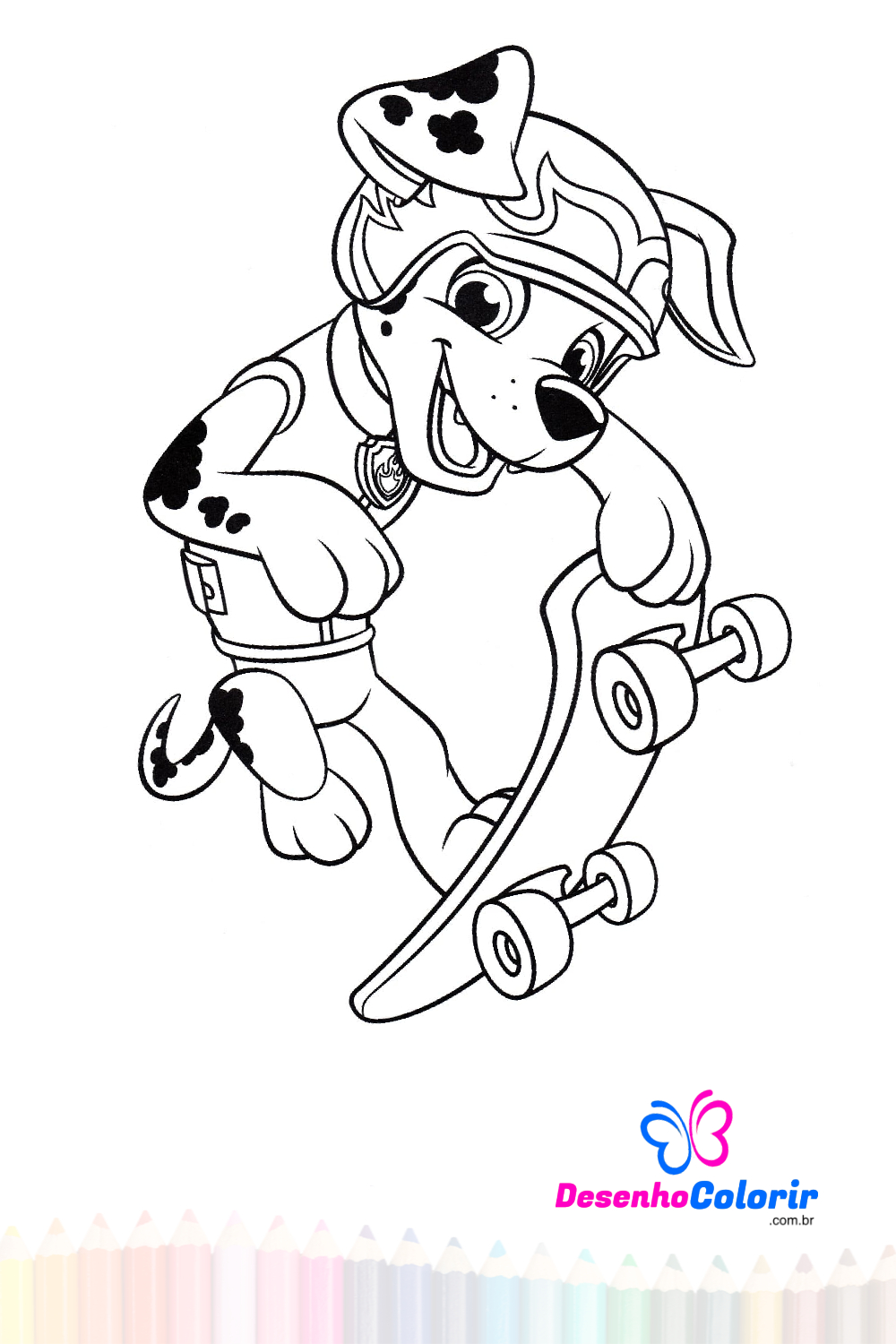 Desenhos para colorir da Patrulha Canina para descarregar - PAW
