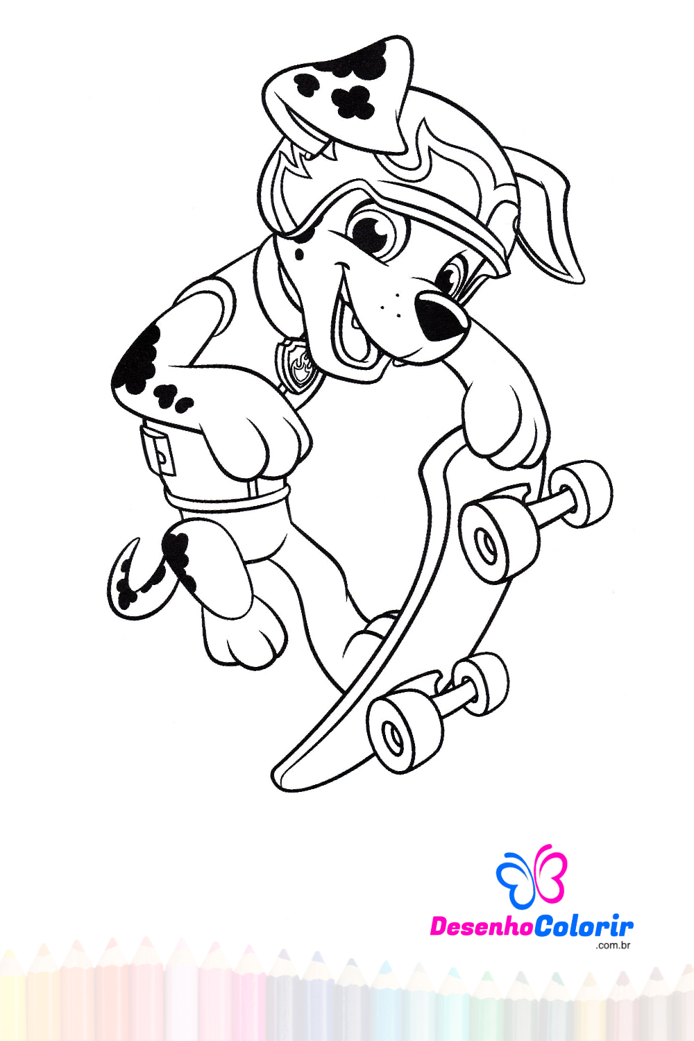 Desenhos do Skye Patrulha Canina para Colorir - Desenho para Colorir