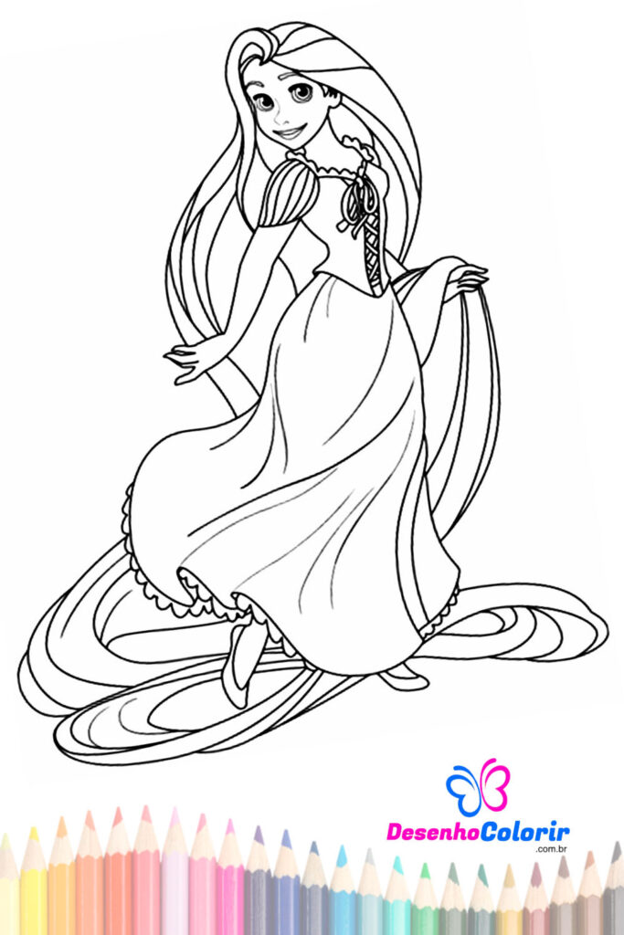 Princesas Disney - Desenho para Colorir